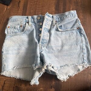 Levi's Light Blue Jean Shorts